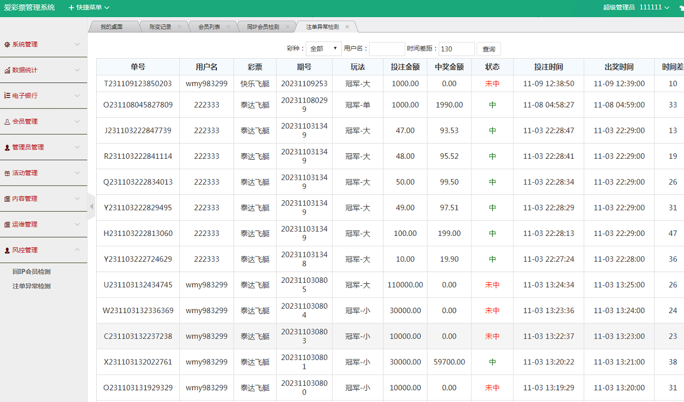 新版大富时时彩系统源代码/幸运快三系统源代码/排列三玩法/排列五系统/急速3D/彩票平台管理系统源代码/采集正常/无限制代模式带快速部署带搭建文档 商品图片 13