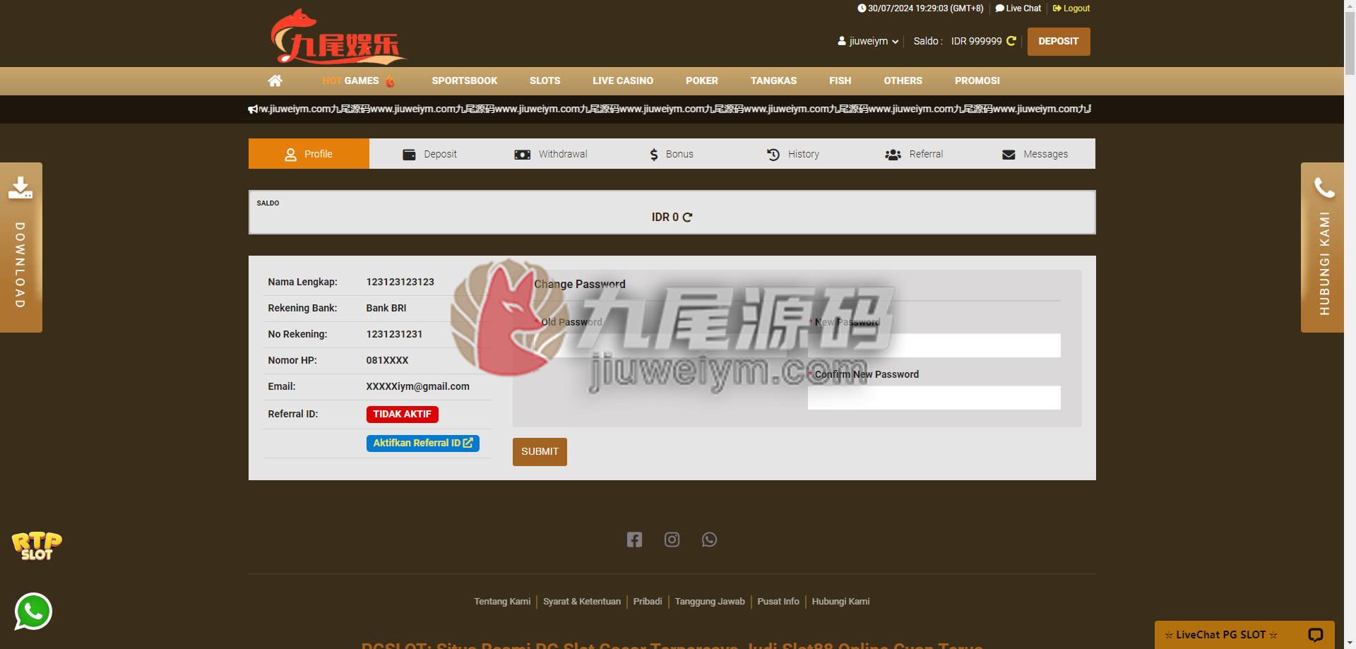 PGSLOTS印尼语综合系统源代码/彩种系统/拉霸/捕鱼游戏/电子游戏/印尼SLOTS/印尼Lottery/印尼彩 商品图片 19