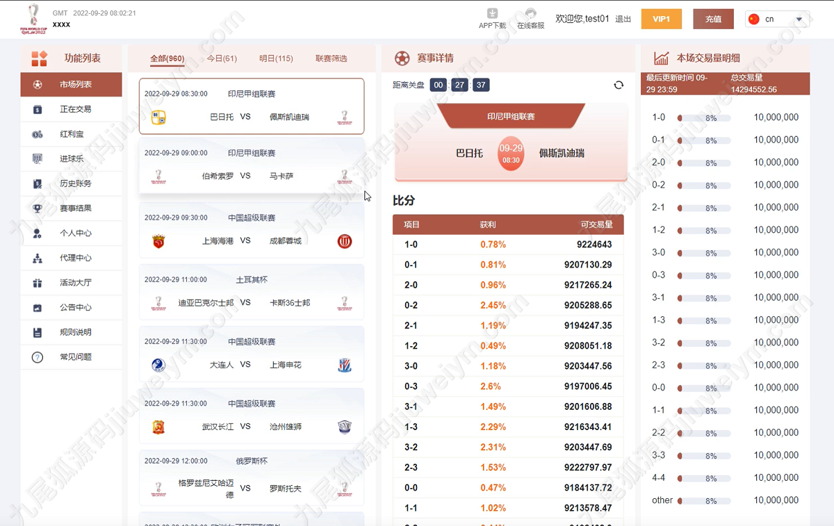 稀缺资源新版JAVA体育波胆源码/足球世界杯体育赛事平台/波胆足球源码/JAVA波胆资金盘/体育竞技游戏系统源码 商品图片 5