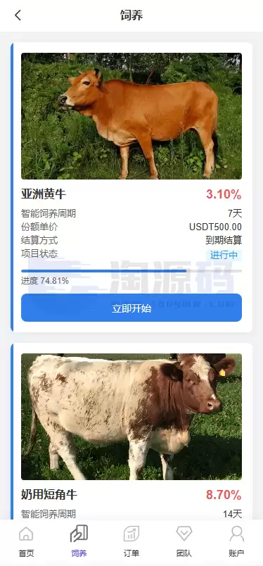 多语言养殖投资系统源码,养牛投资返利,养牛资金盘,前端VUE后端PHP开源带教程 商品图片 2