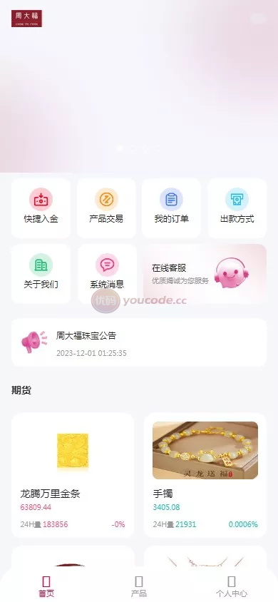 新周大福微型盘UI支持二次开发版单控全控+改单+前端html+后端PHP 商品图片 2