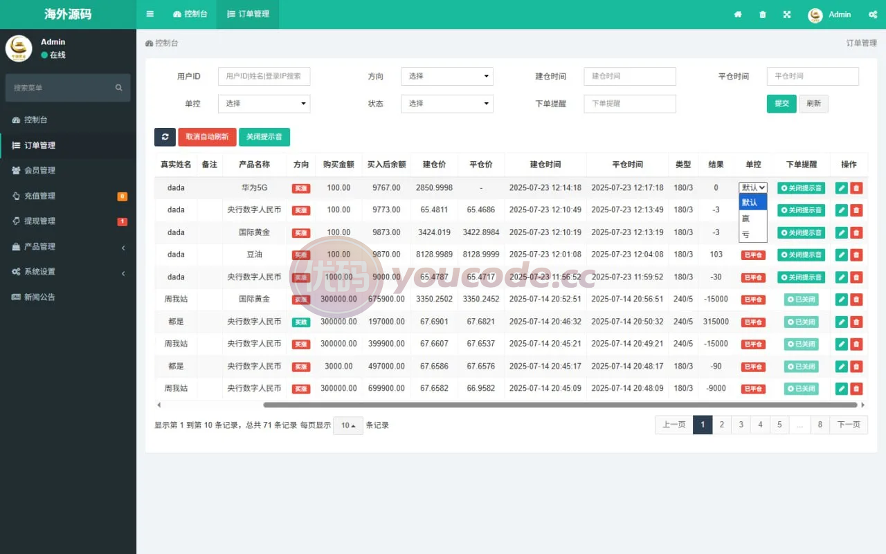 国际化海外微交易源码海外微交易系统/期货系统时间盘/国际化微交易/前端uniapp 商品图片 5