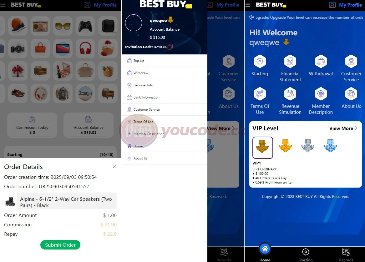 全可商用开源海外vue多语种BESTBUY商城刷单系统商城刷源码下载抢单商城源码下载叠加组派单后端PHP 商品展示图