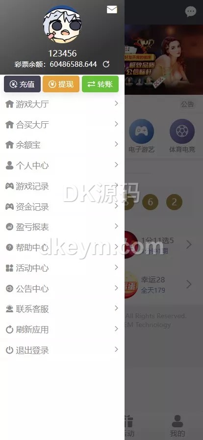 完整修复可运营版/大富彩票平台源代码/大富源代码/支持二次开发全新UI乐游博悦娱乐源代码Linux系统+合买大厅+余额宝理财+前后端重构 商品图片 6