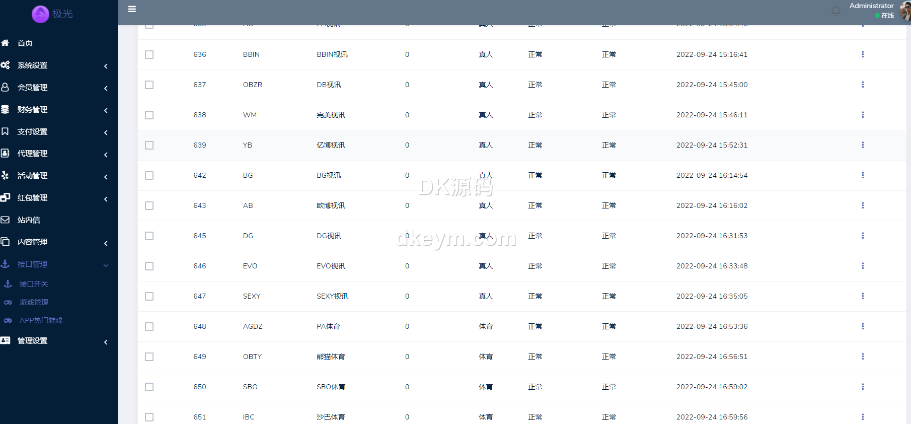 极光娱乐全功能盘源码/包网源码全功能盘娱乐城源码/基于manbetx支持二次开发UI/前端vue编译+后端PHP 商品图片 17