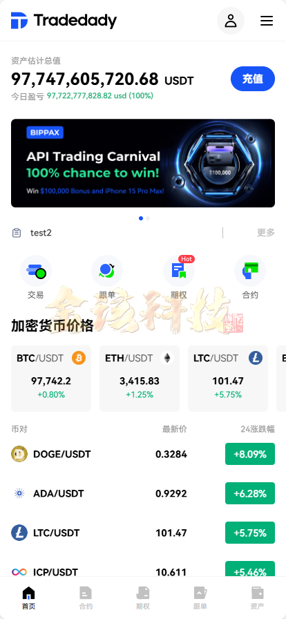 全新定制Tradedady跟单交易系统/永续期货合约/交割/期权/机器人/SaaS系统服务/可直接商用百万并发 商品图片 20