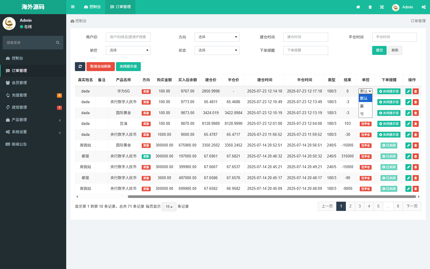 海外微型盘系统/期货系统时间盘/国际化微型盘/前端uniapp 商品图片 13