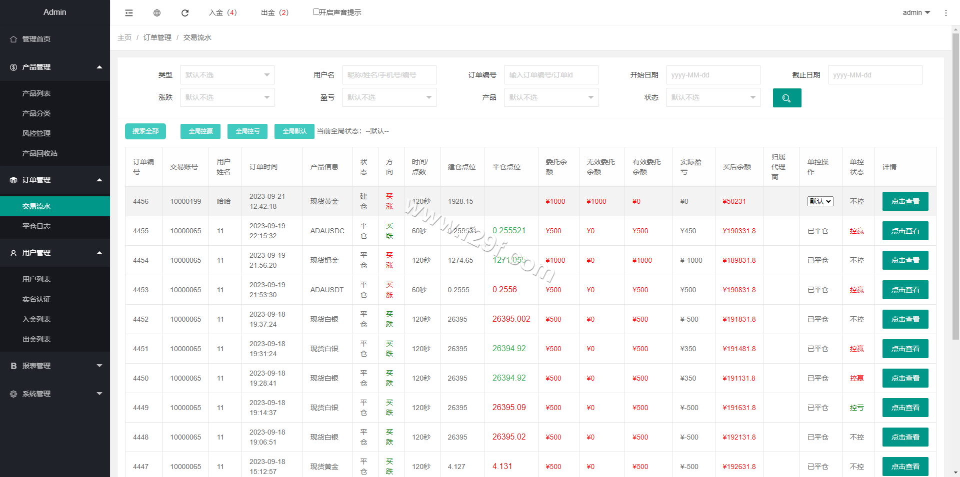 新UI海外微交易源代码/可运营版微交易源代码/期货系统黄金交易白银系统/K线重构/微交易源代码/代理后台/用户风控 商品图片 20