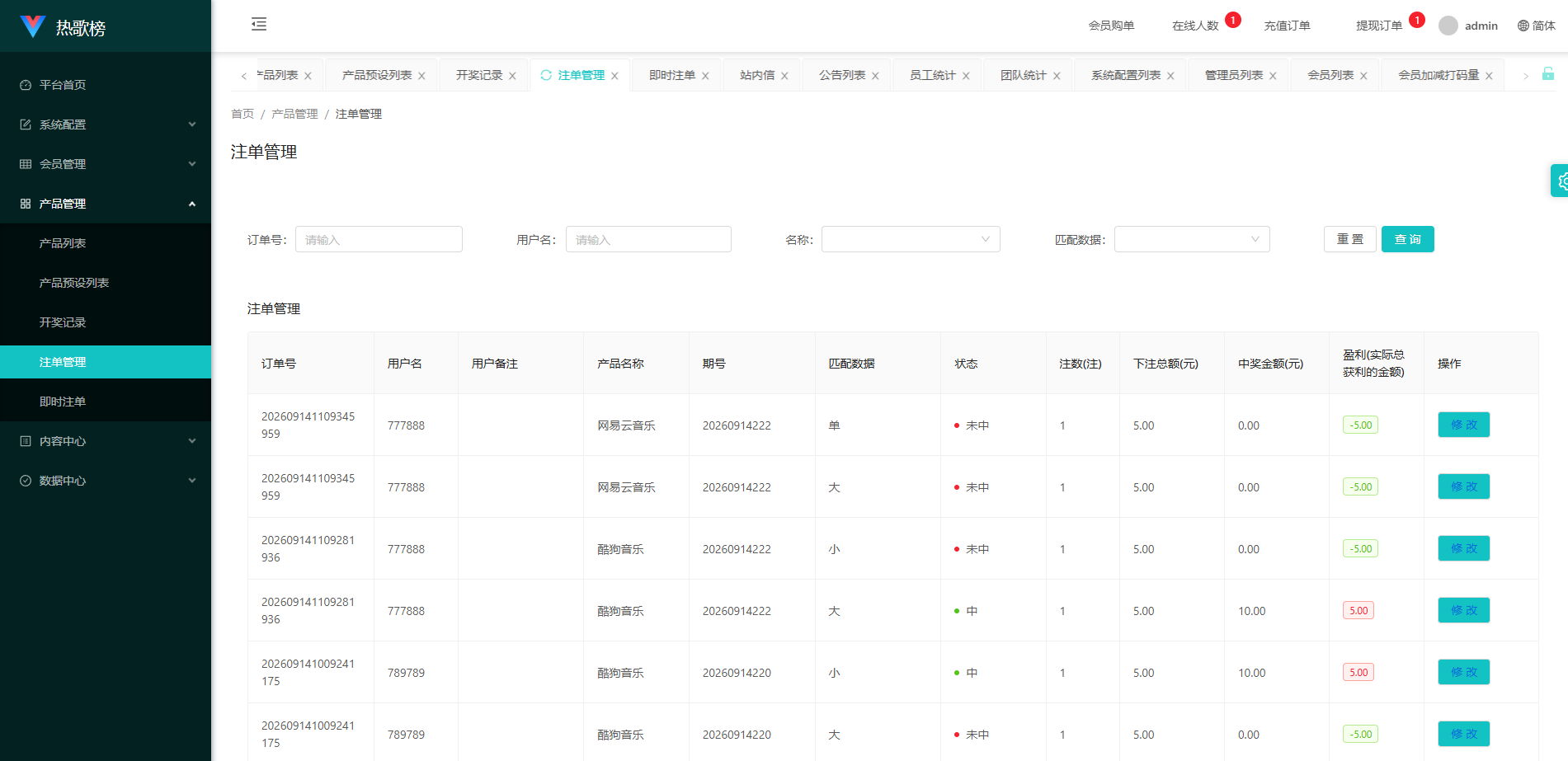 音乐打榜伪商城系统/订单自动匹配/打码/代理后台 商品图片 20